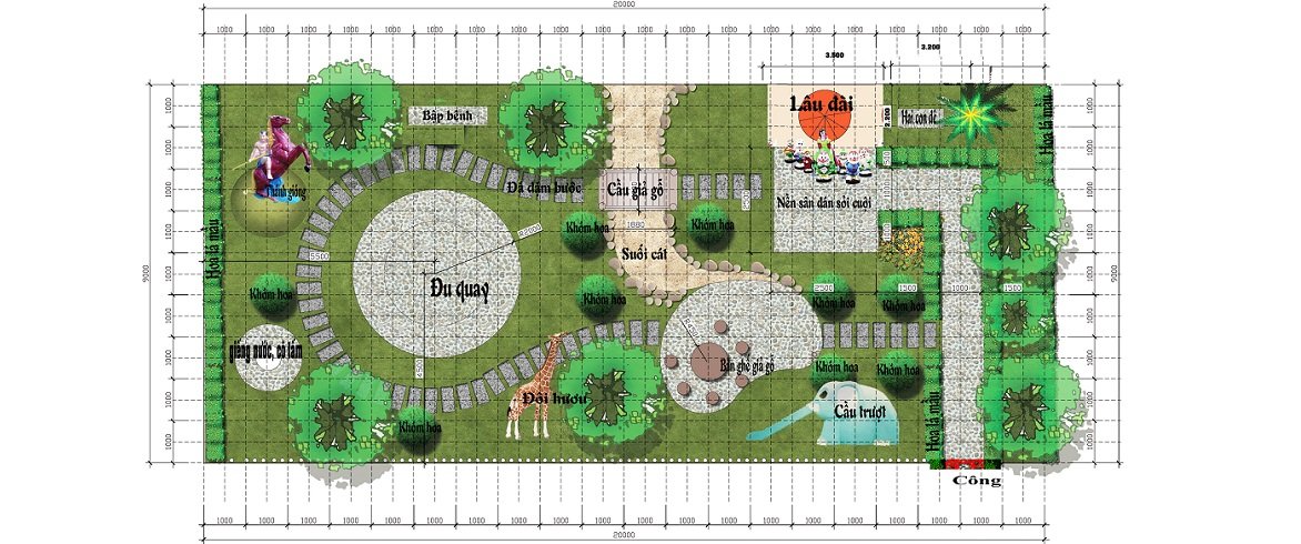 Thiết kế vườn cổ tích tiêu chuẩn